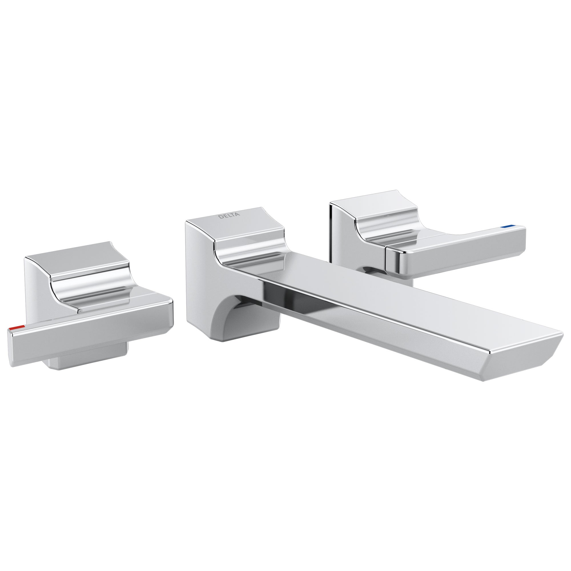 Delta Pivotal Chrome Finish Two-Handle Wall Mount Bathroom Faucet Trim Kit (Requires Valve) DT3599LFWL