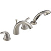 Delta Classic Stainless Steel Roman Tub Faucet with Hand Shower Trim 586334