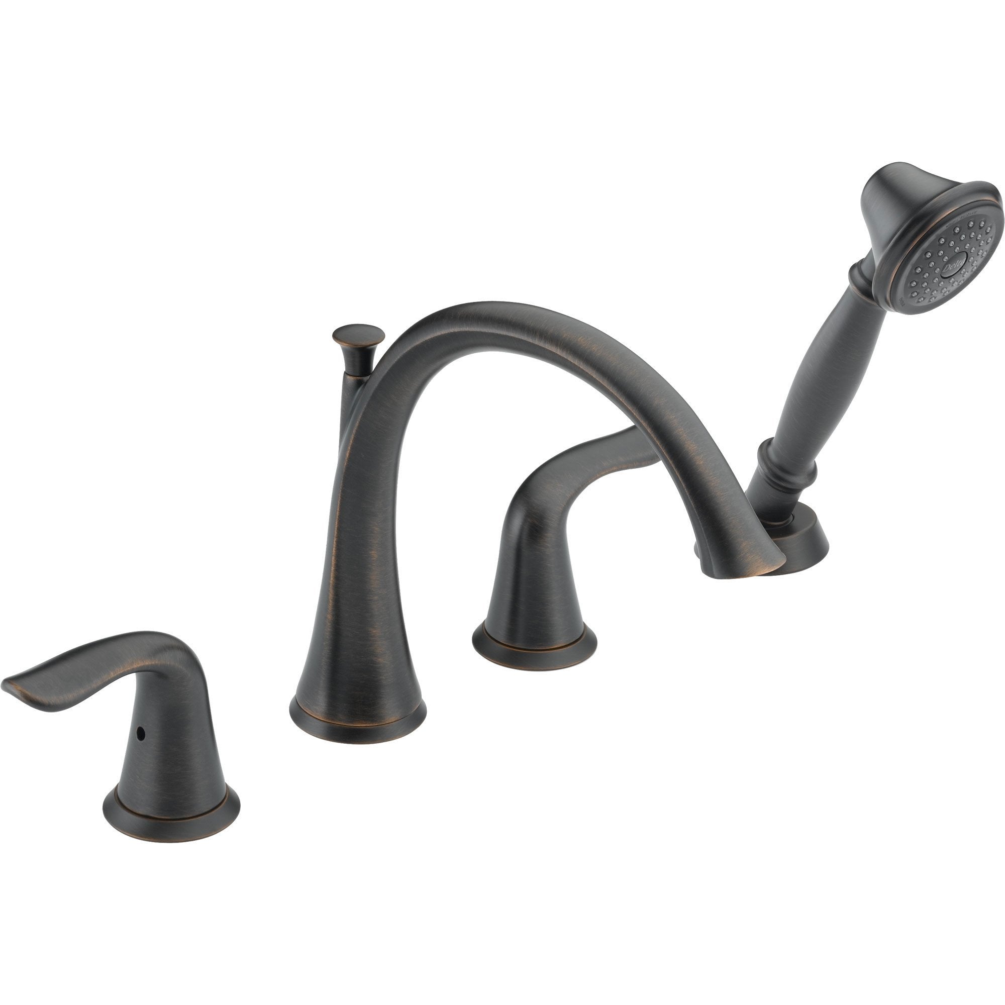 Delta Lahara Venetian Bronze Roman Tub Faucet with Handshower Trim Kit 337869