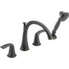 Delta Lahara Venetian Bronze Roman Tub Faucet with Handshower and Valve D861V