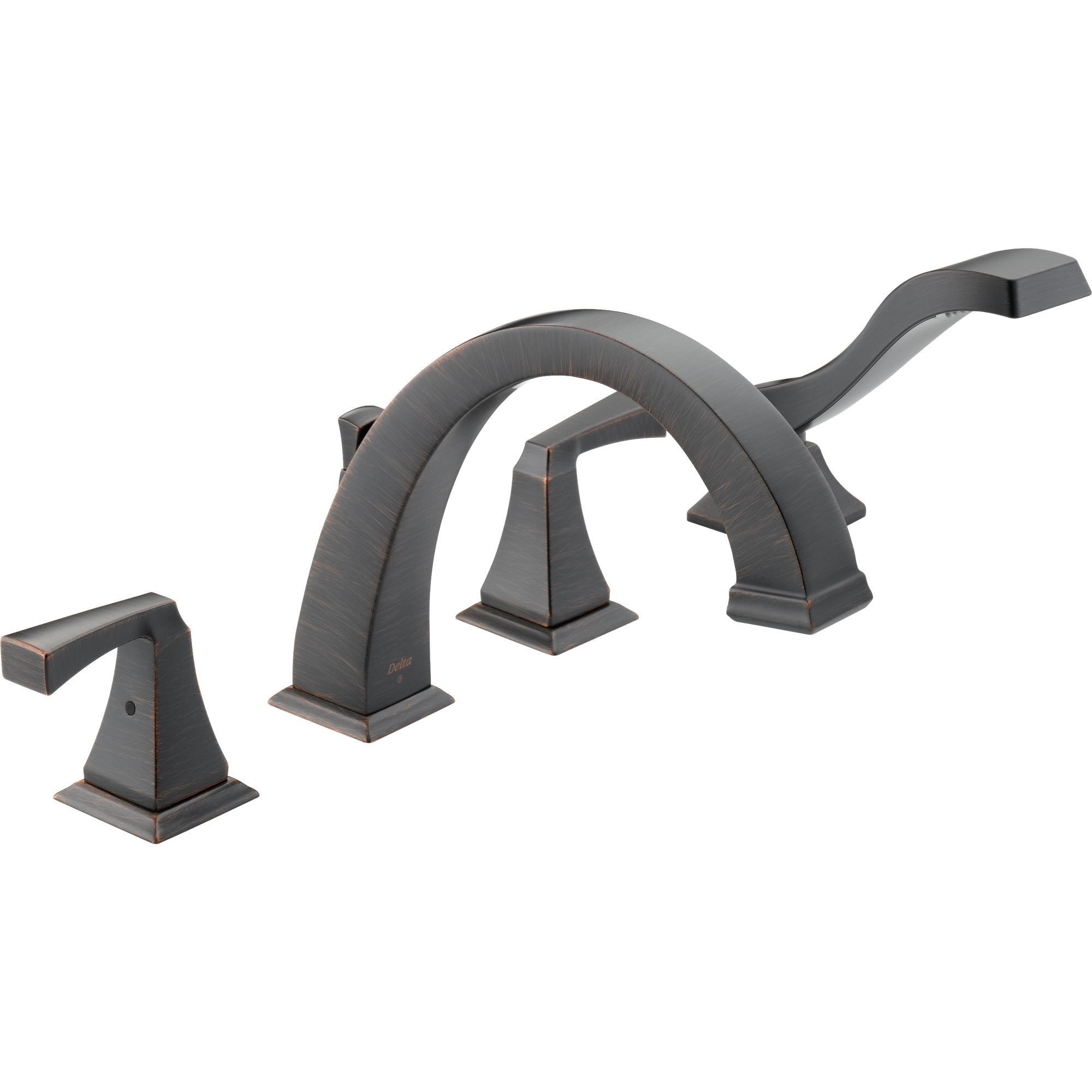 Delta Dryden Venetian Bronze Roman Tub Faucet with Handshower Trim Kit 457137