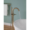 Delta Trinsic Champagne Bronze Floor Mount Freestanding Tub Filler w/Valve D931V