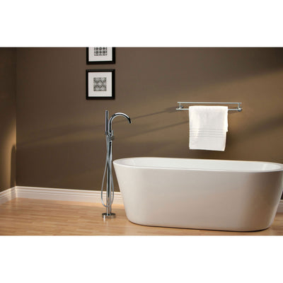 Delta Trinsic Chrome Floor Mount Freestanding Tub Filler Faucet with Valve D932V