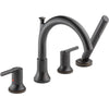 Delta Trinsic Venetian Bronze Roman Tub Faucet with Handshower Trim Kit 590145