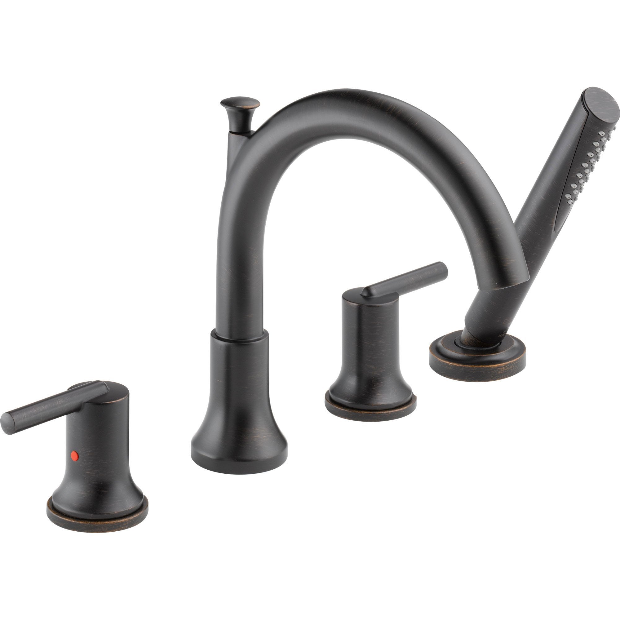 Delta Trinsic Venetian Bronze Roman Tub Faucet with Handshower Trim Kit 590145