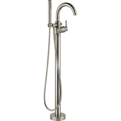 Delta Trinsic Stainless Steel Floor Mount Freestanding Tub Filler w/Valve D934V