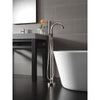 Delta Trinsic Stainless Steel Floor Mount Freestanding Tub Filler w/Valve D934V