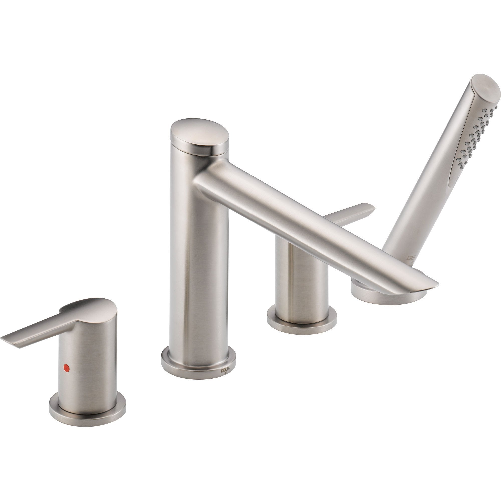 Delta Compel Stainless Steel Finish Roman Tub Faucet with Handshower Trim 584060