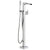 Delta Ara Collection Chrome Floor Mount Freestanding Channel Spout Tub Filler Faucet with Hand Shower Includes Trim Kit and Rough-in Valve D2071V