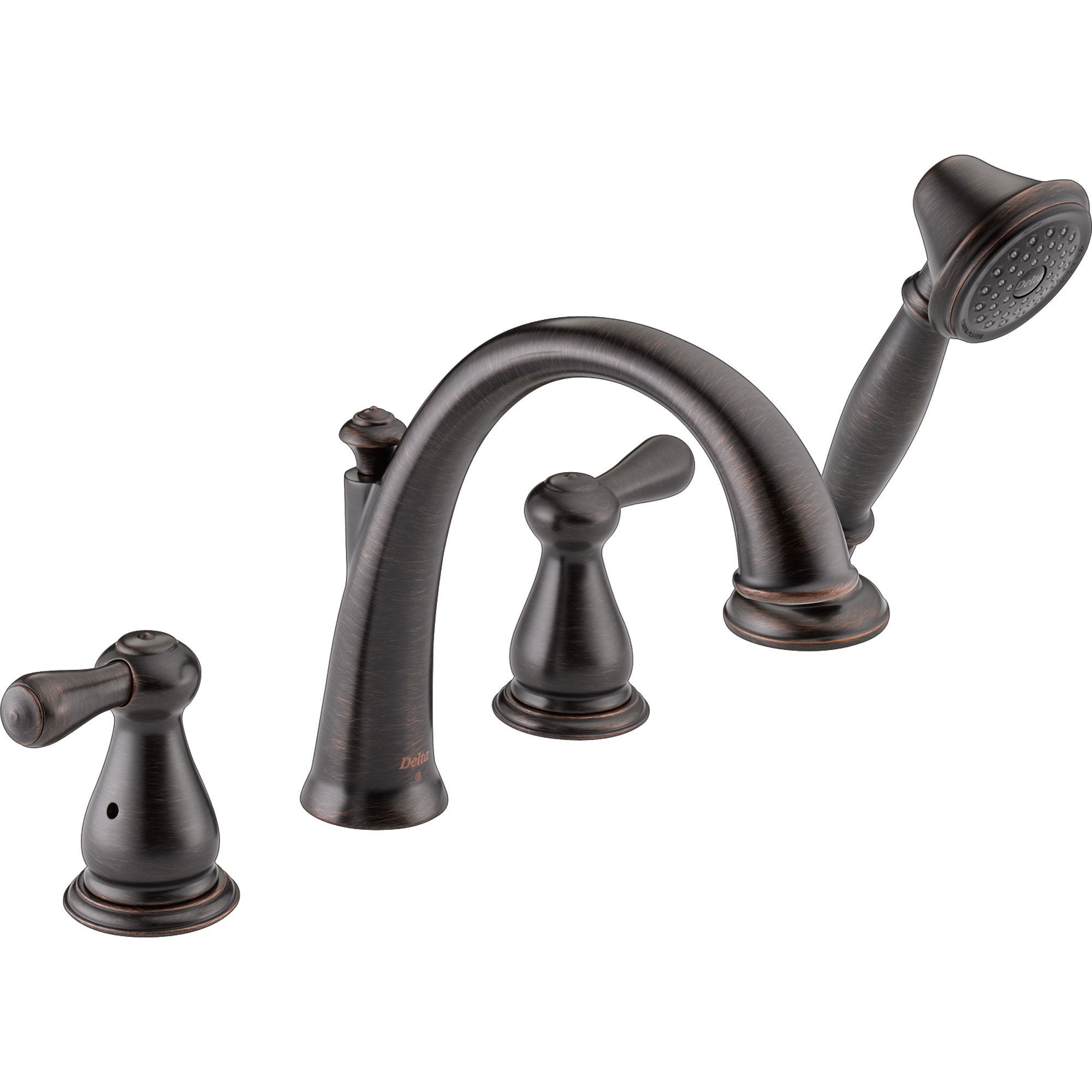 Delta Leland Venetian Bronze Roman Tub Faucet with Handshower Trim Kit 467088