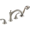 Delta Addison Stainless Steel Finish Tub Filler with Handspray and Valve D885V