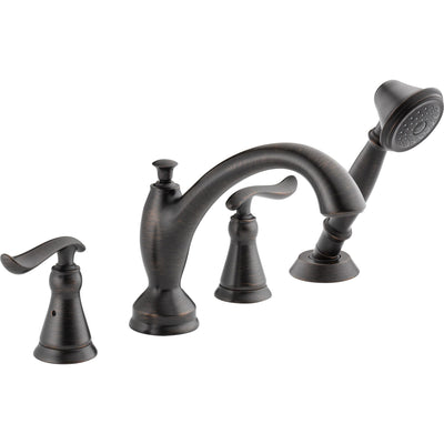 Delta Linden Venetian Bronze Roman Tub Faucet with Hand Shower and Valve D888V