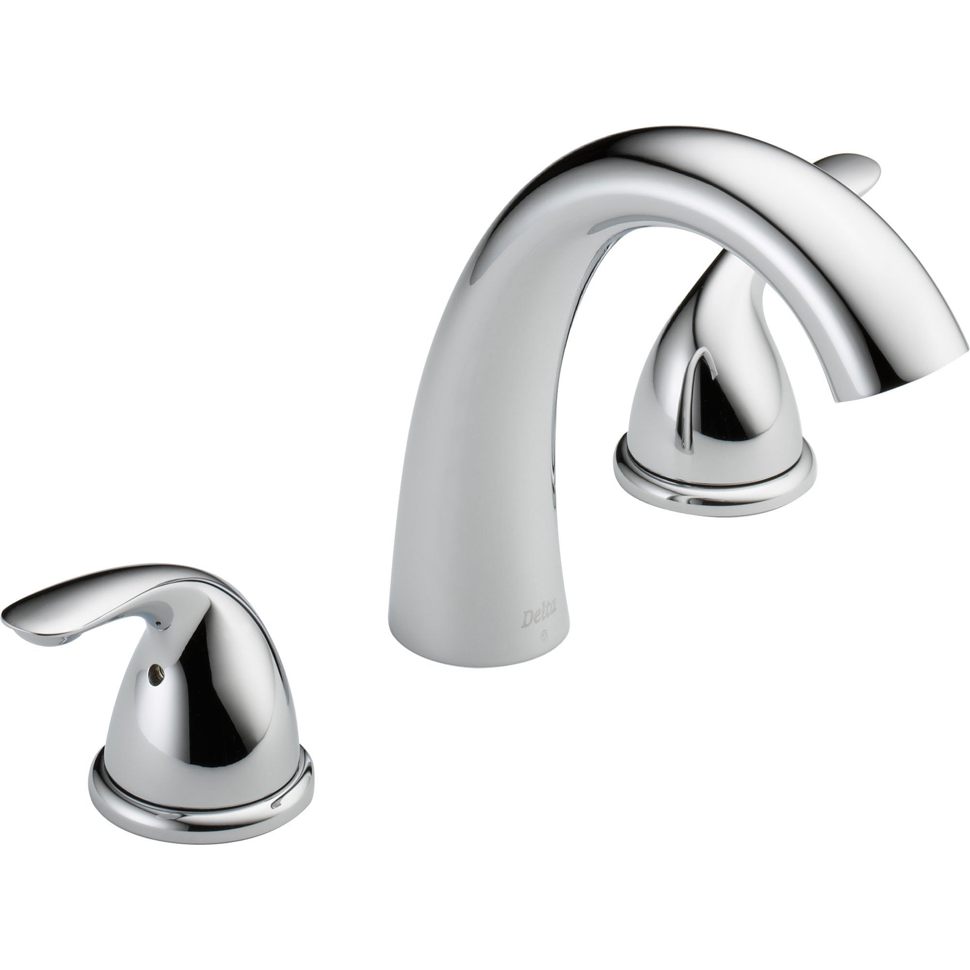 Delta Classic Chrome 2-Handle Deck Mount Roman Tub Faucet with Valve D927V