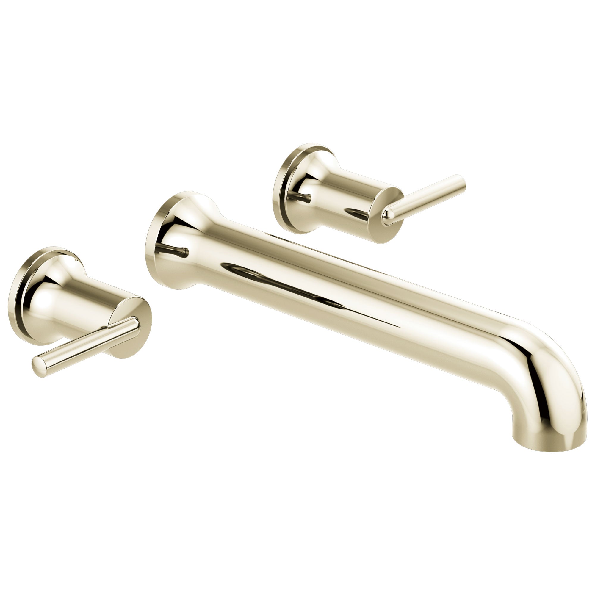 Delta Trinsic Modern Polished Nickel Finish Wall Mounted Tub Filler Faucet Trim Kit (Requires Valve) DT5759PNWL