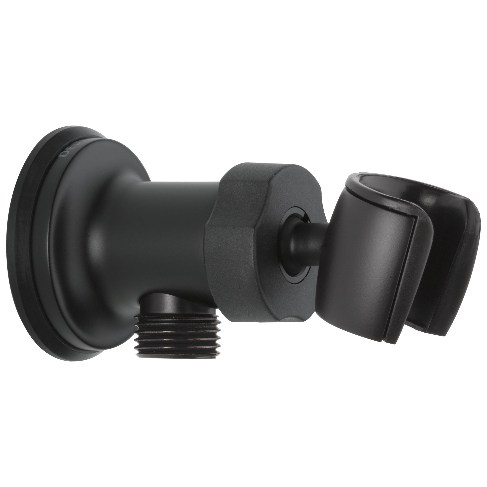 Delta Matte Black Finish Hand Shower Elbow Mounting Bracket and Wall Supply DU4985BLPK