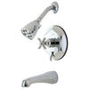 Kingston Brass VB46310ZX Tub and Shower Combination Faucet Polished Chrome