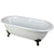 66" Large Cast Iron Double Ended Clawfoot Bathtub with Oil Rubbed Bronze Feet