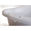 69" Large White Slipper Acrylic Clawfoot Bath Tub with Satin Nickel Lion Feet