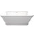 71" Contemporary Pedestal Double Ended White Acrylic Freestanding Bath Tub