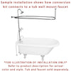 Satin Nickel Clawfoot Tub Shower Conversion Kit with Enclosure Curtain Rod 10010SN