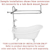 Polished Brass Clawfoot Tub Shower Conversion Kit with Enclosure Curtain Rod 10010PB