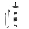 Custom Delta Matte Black Finish Ara Tub and Shower System with Hand Shower and 11-3/4" Rain Showerhead CUSTOM727V