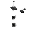 Delta Ashlyn Matte Black Finish Shower System with Control Handle, 3-Setting Diverter, Showerhead, and Ceiling Mount Showerhead CUSTOM723V