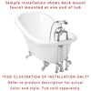 Satin Nickel Deck Mount Clawfoot Tub Faucet w hand shower w Drain Supplies Stops CC1158T8system