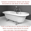 Polished Brass Deck Mount Clawfoot Tub Faucet Package w Drain Supplies Stops CC2007T2system