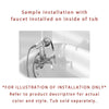 Polished Brass Wall Mount Clawfoot Tub Faucet Package Supply Lines & Drain CC79T2system